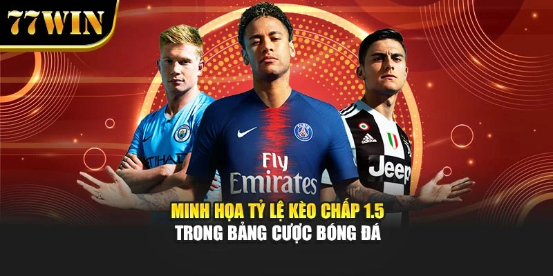 Minh họa tỷ lệ kèo chấp 1.5 trong bảng cược bóng đá